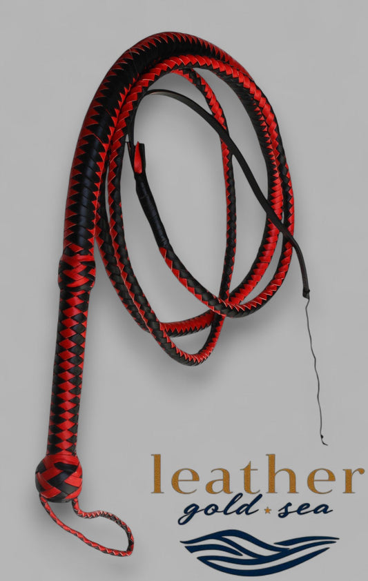 Handmade Red & Black Bullwhips – Made in USA
