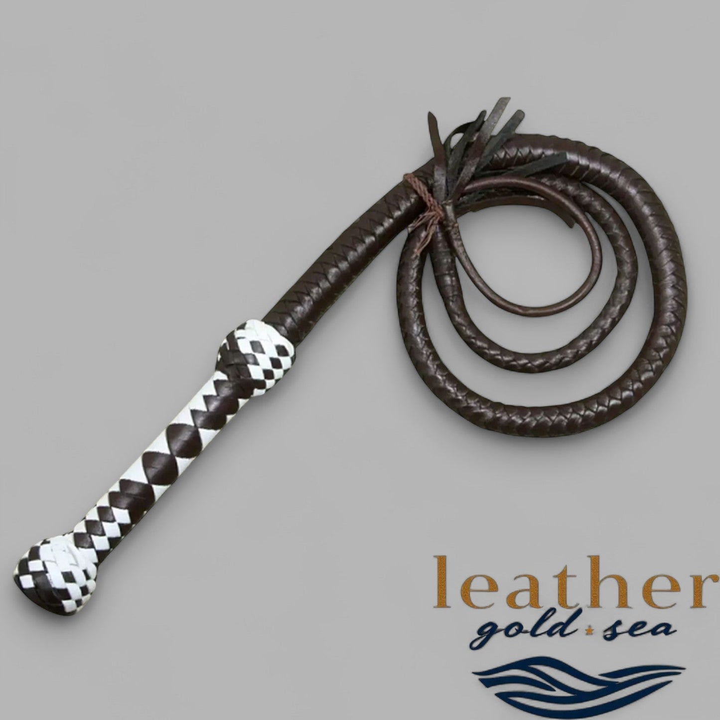 Handmade Bullwhip – 16 Plait Genuine Leather Made in USA