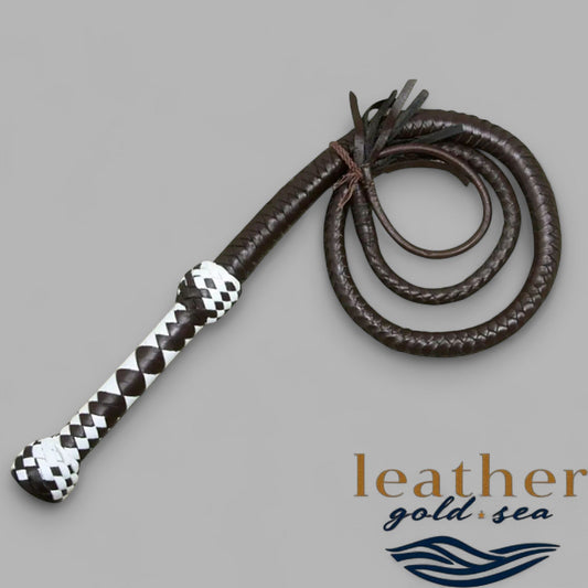 Handmade Bullwhip – 16 Plait Genuine Leather Made in USA