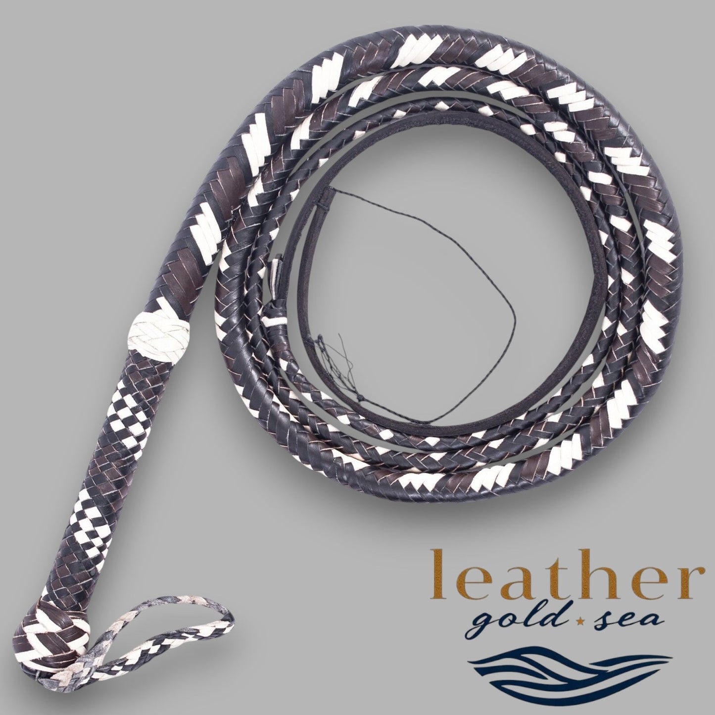 Braided Bullwhip – Handmade 16 Plait Leather