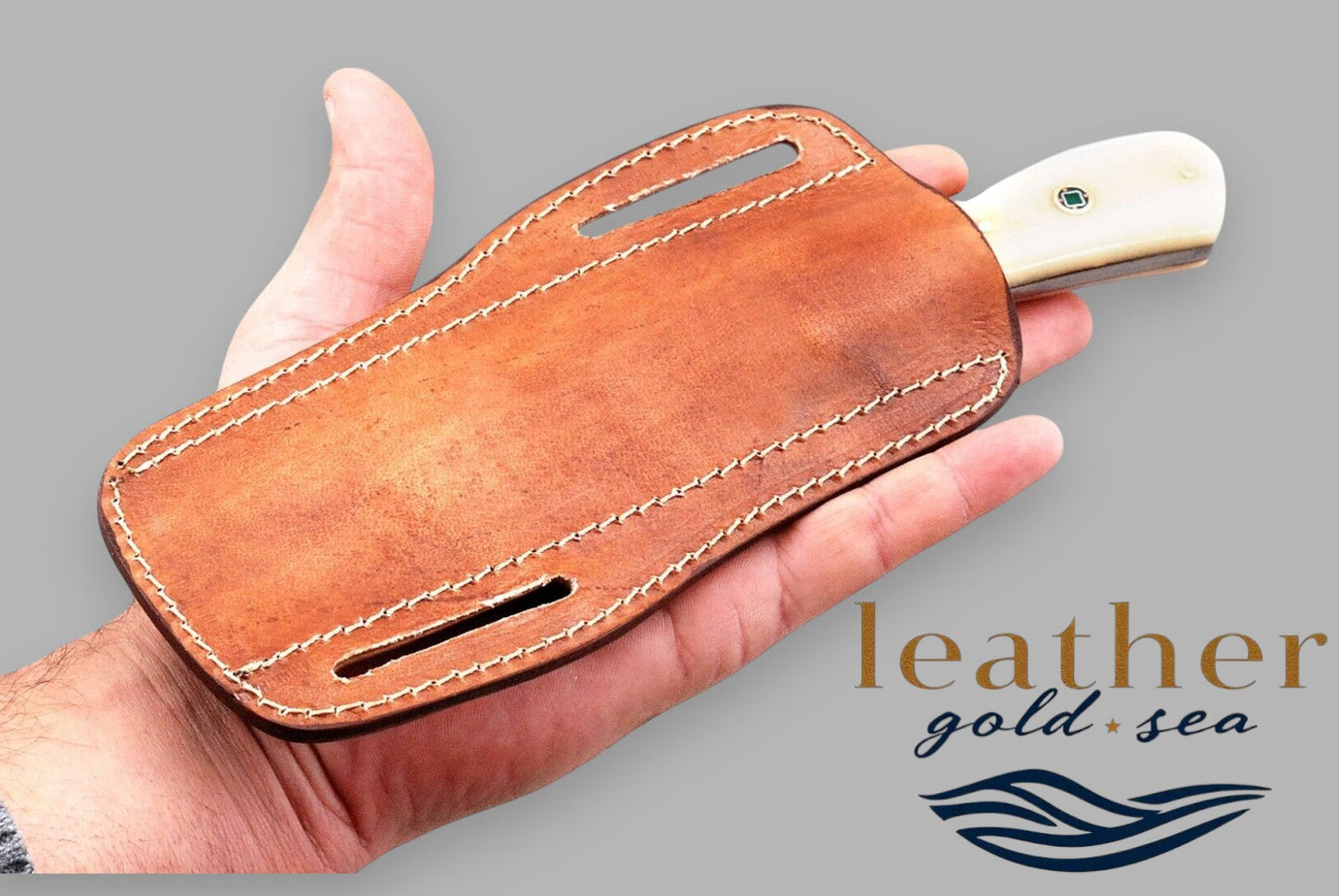 Western Knife Sheath – Brown Leather