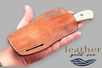 Western Knife Sheath – Brown Leather
