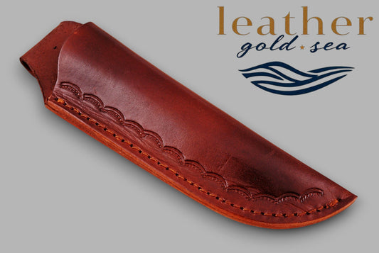 Personalized Leather Knife Sheath – Handmade Brown