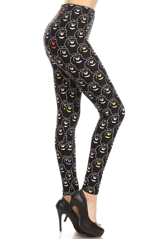 Bear ONE SIZE PRINT LEGGINGS FULL BUTTERY SOFT