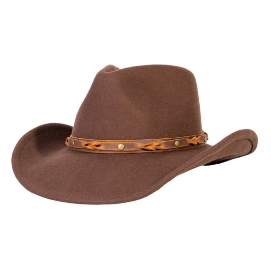 Saddle Brown Felt Cowboy Hat