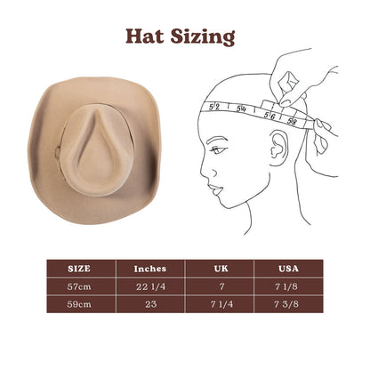 Sage Light Tan Felt Cowboy Hat