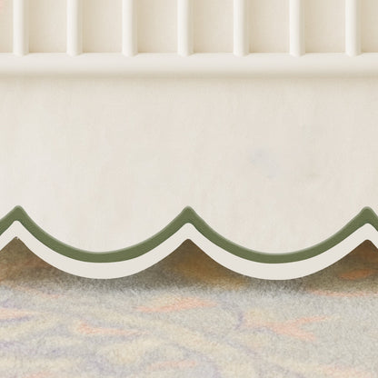 Scallop Embroidery Cotton Crib Skirt