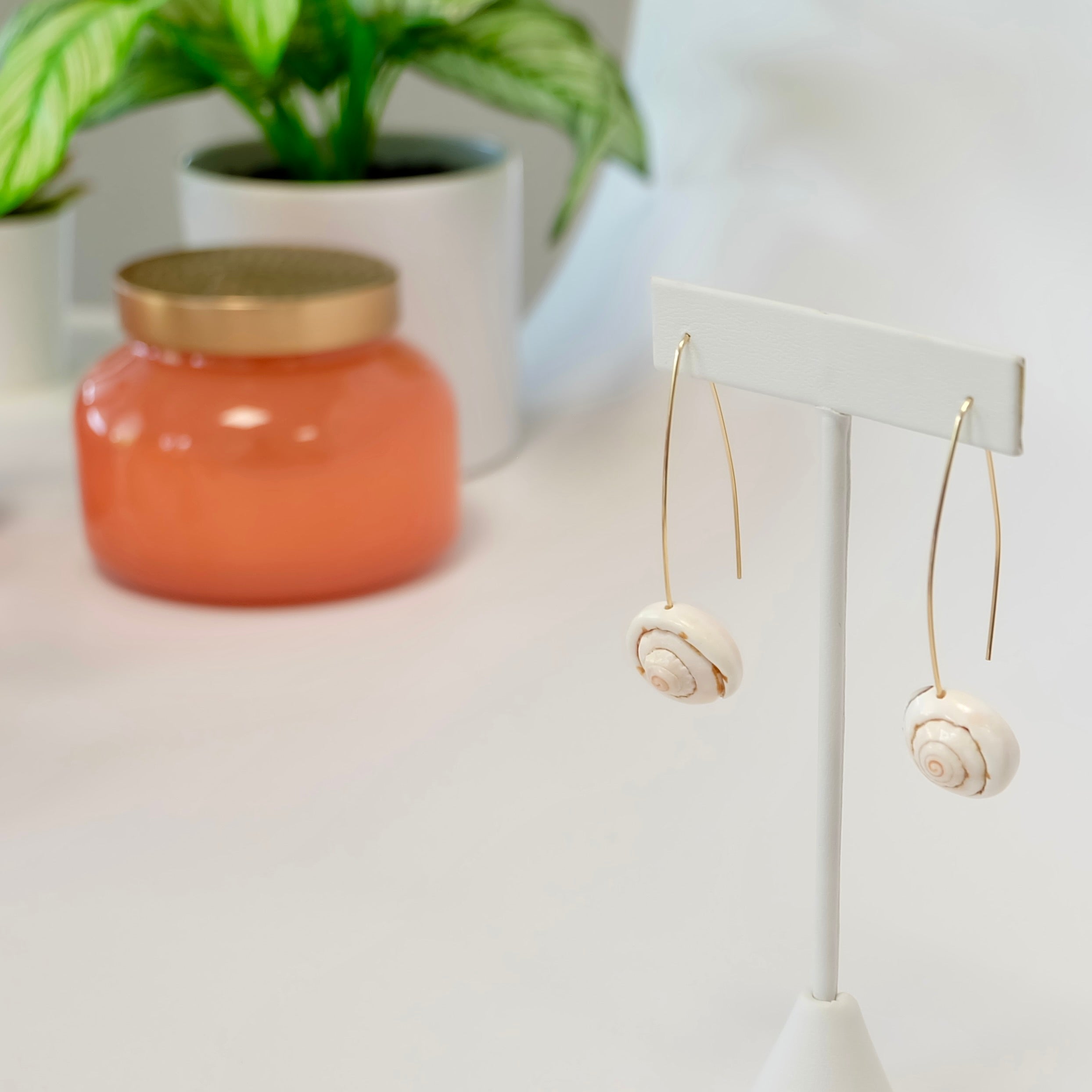 Sea Shell Threader Earrings