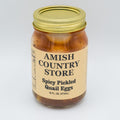 Spicy Pickled Quail Eggs (16 oz) | Amish Country Store