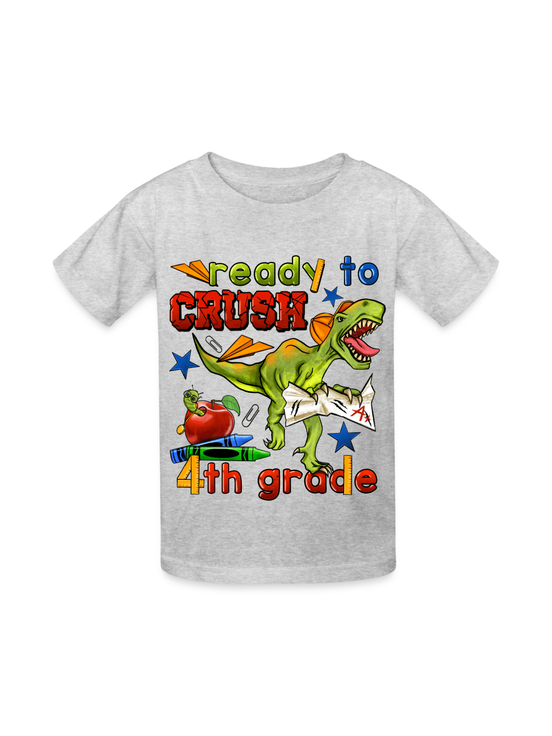 Boys Ready To Crush Fourth Grade Short Sleeve Tee Shirts for Back To School