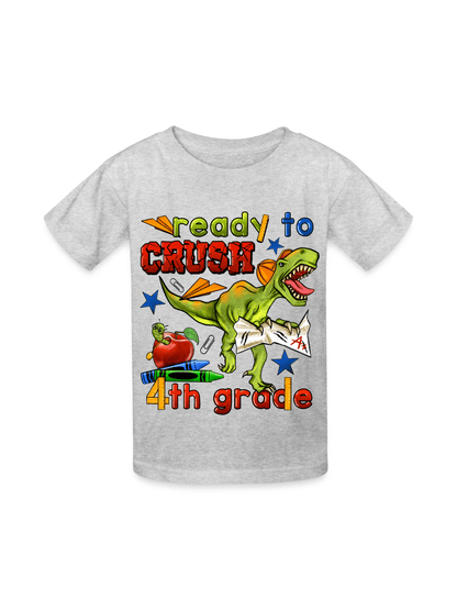 Boys Ready To Crush Fourth Grade Short Sleeve Tee Shirts for Back To School