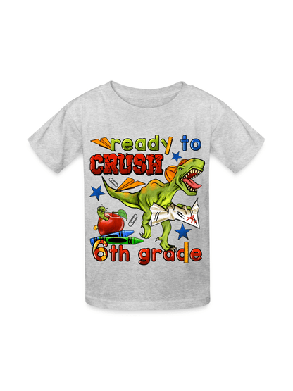 Boys Ready To Crush Six Grade Short Sleeve Tee Shirts for Back To School