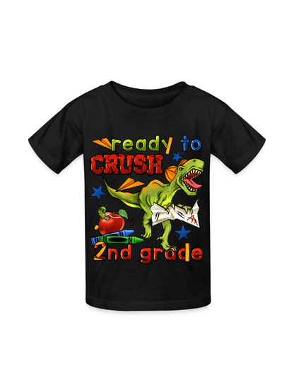 Boys Ready To Crush Second Grade Short Sleeve Tee Shirts for Back To School