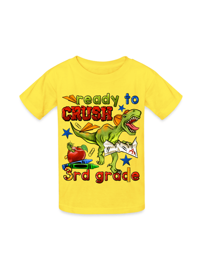 Boys Ready To Crush Third Grade Short Sleeve Tee Shirts for Back To School