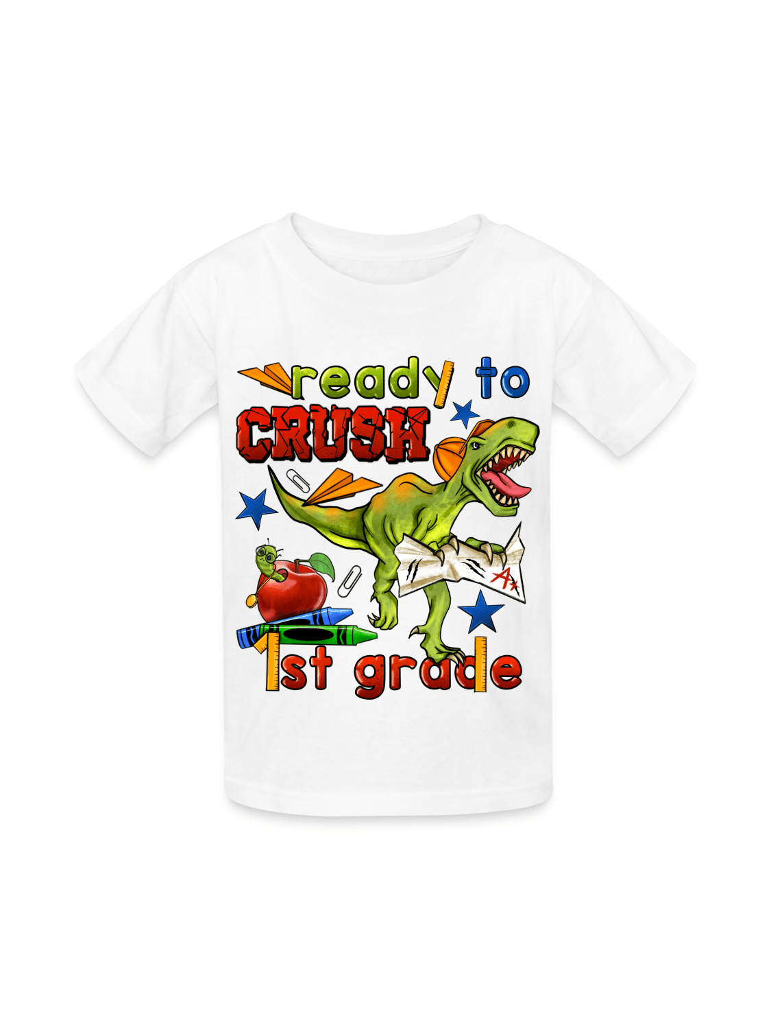 Boys Ready To Crush First Grade Short Sleeve Tee Shirts for Back To School