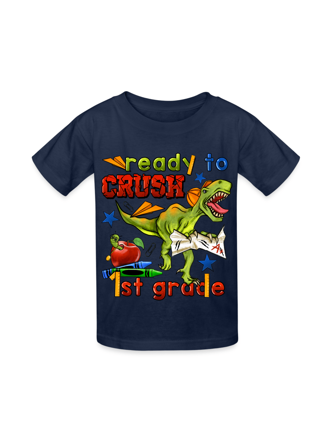 Boys Ready To Crush First Grade Short Sleeve Tee Shirts for Back To School
