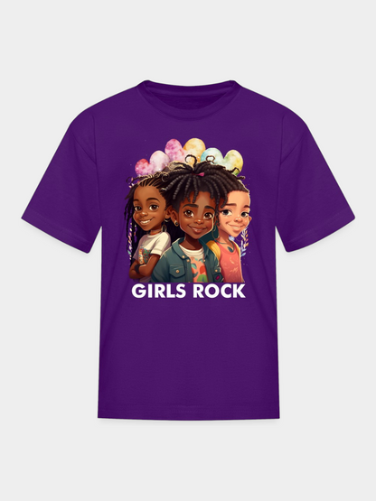 African American Girls Rock Crewneck Short Sleeve T-Shirt