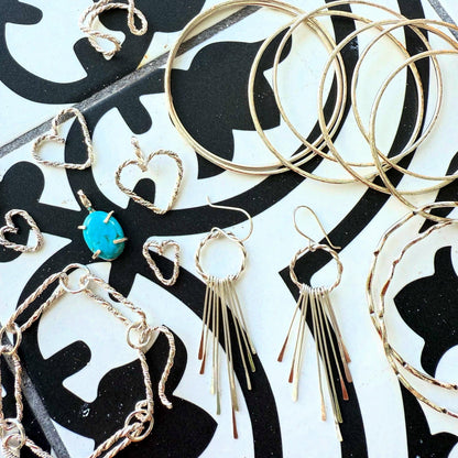 Silver Braided Heart Charm