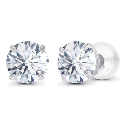 3.00 CTW AGI Certified Lab-Grown Diamond Stud Earrings in 14K Gold – E/VS