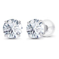 2.00 CTW Lab-Grown Diamond Stud Earrings – E Color VS Clarity in Solid 14K Gold (AGI Certified)