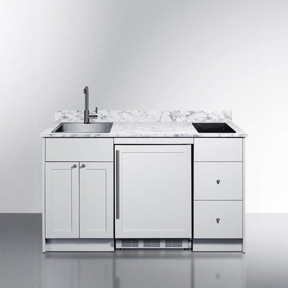 Summit Turnkey Caldera Kitchenette With A Cooktop, Refrigerator-Freezer, Sink, And Pre-Installed Cabinetry [CALDERAWH35] (SAK73248)