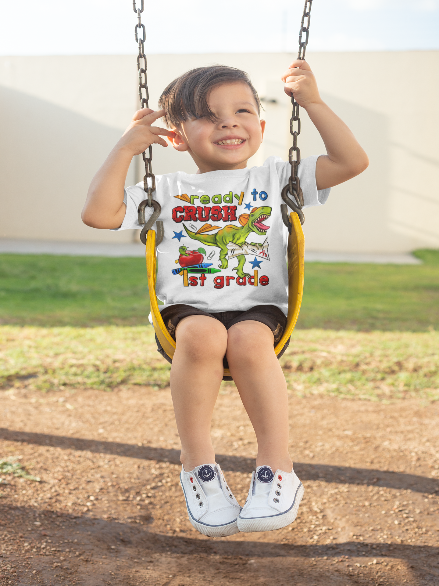 Boys Ready To Crush First Grade Short Sleeve Tee Shirts for Back To School