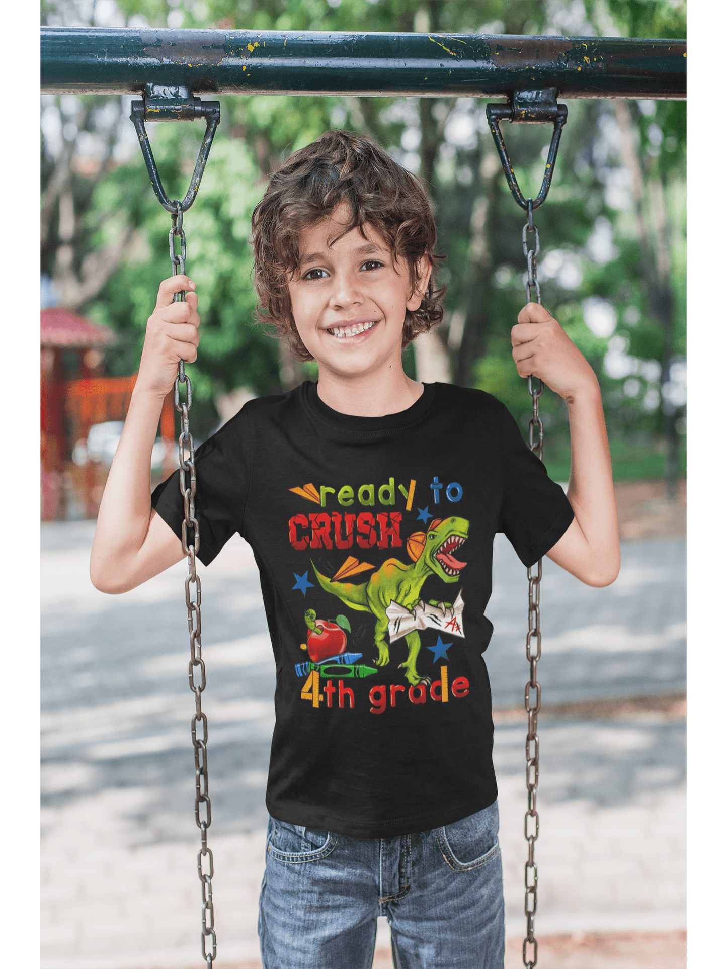 Boys Ready To Crush Fourth Grade Short Sleeve Tee Shirts for Back To School