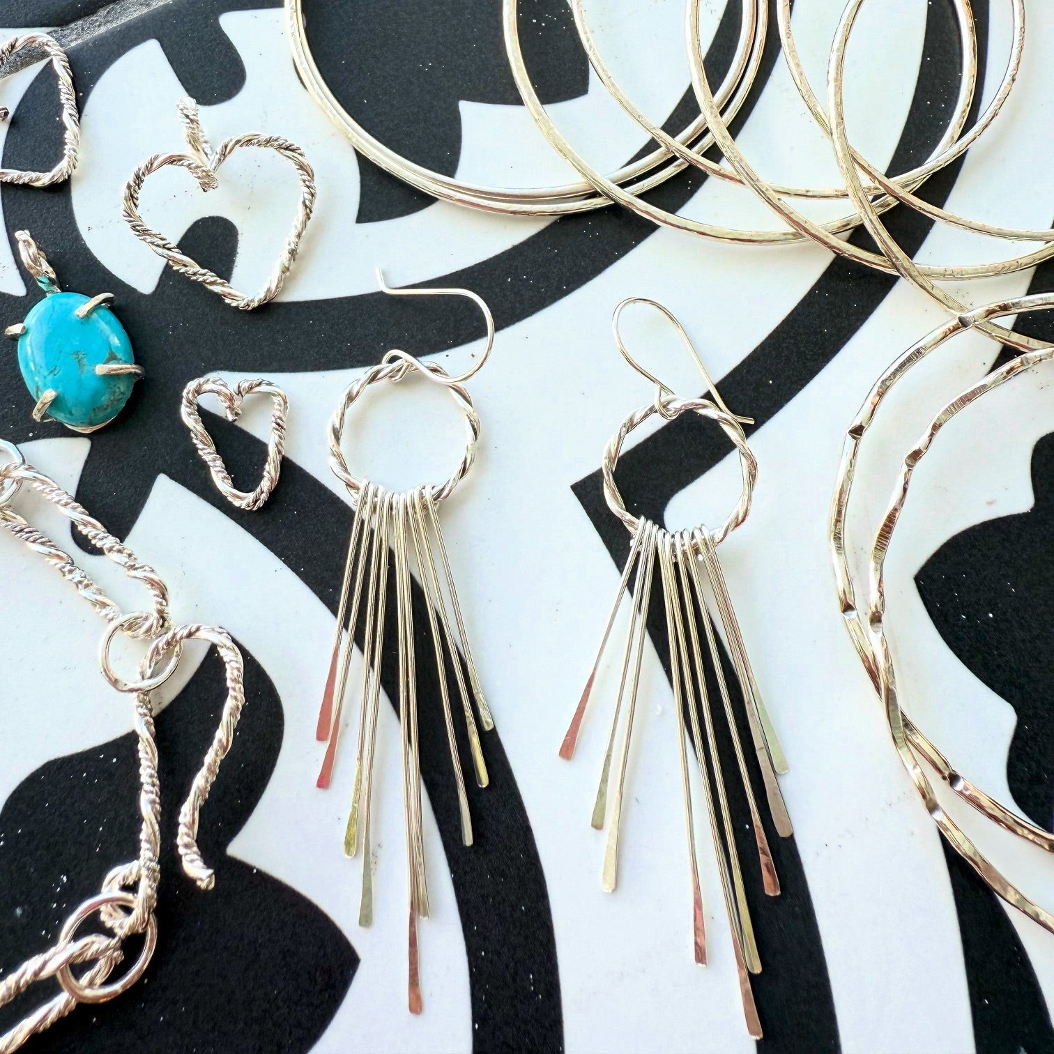 Sterling Silver Tassel Earrings