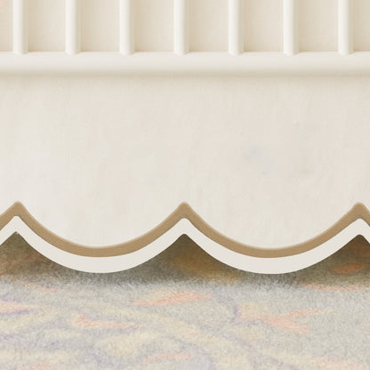 Scallop Embroidery Cotton Crib Skirt