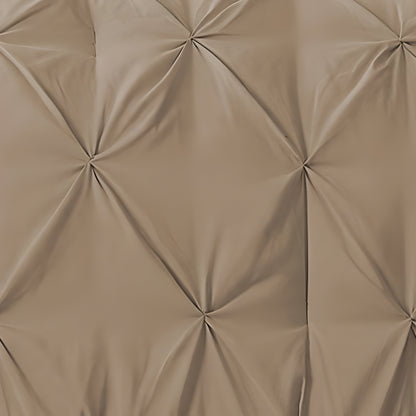 400TC Cotton Pintuck Sateen Solid Duvet Cover Set