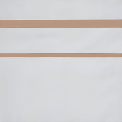 400TC Embroidery & Border Cotton Sateen Solid Duvet Cover Set