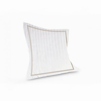 400TC Cotton Double Edge Embroidery Sateen Stripe Duvet Cover Set
