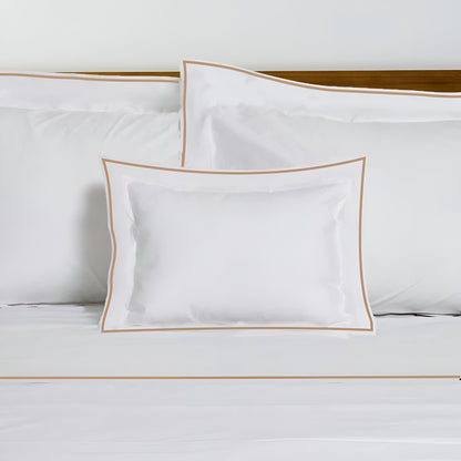 400TC Embroidery Cotton Sateen Solid Duvet Cover Set