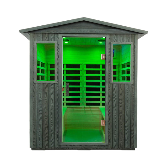 Thermora Eterna 4-Person Full-Spectrum Low EMF Carbonized Composite Infrared Sauna Room With Bluetooth Speakers (SAK70182)