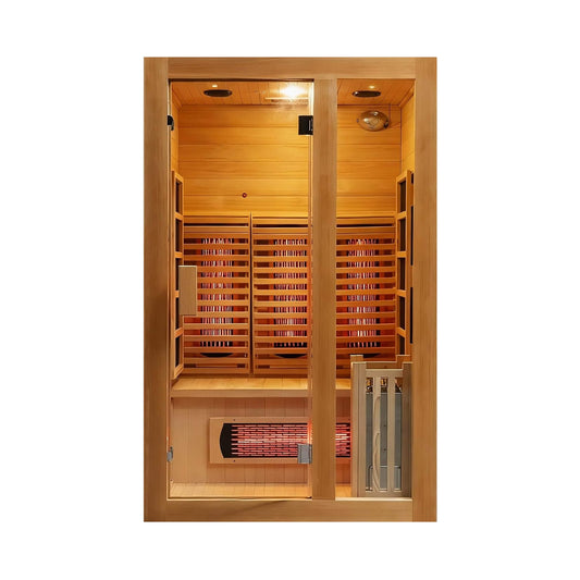 Rövia Luma 2-Person Indoor Hybrid Sauna Room With Infrared And 3.5KW Steam Heater [Made-To-Order] (SAK83750)