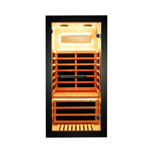 Thermora Solara Single-Person Chilean Pine Infrared Sauna Cabin (SAK57926)