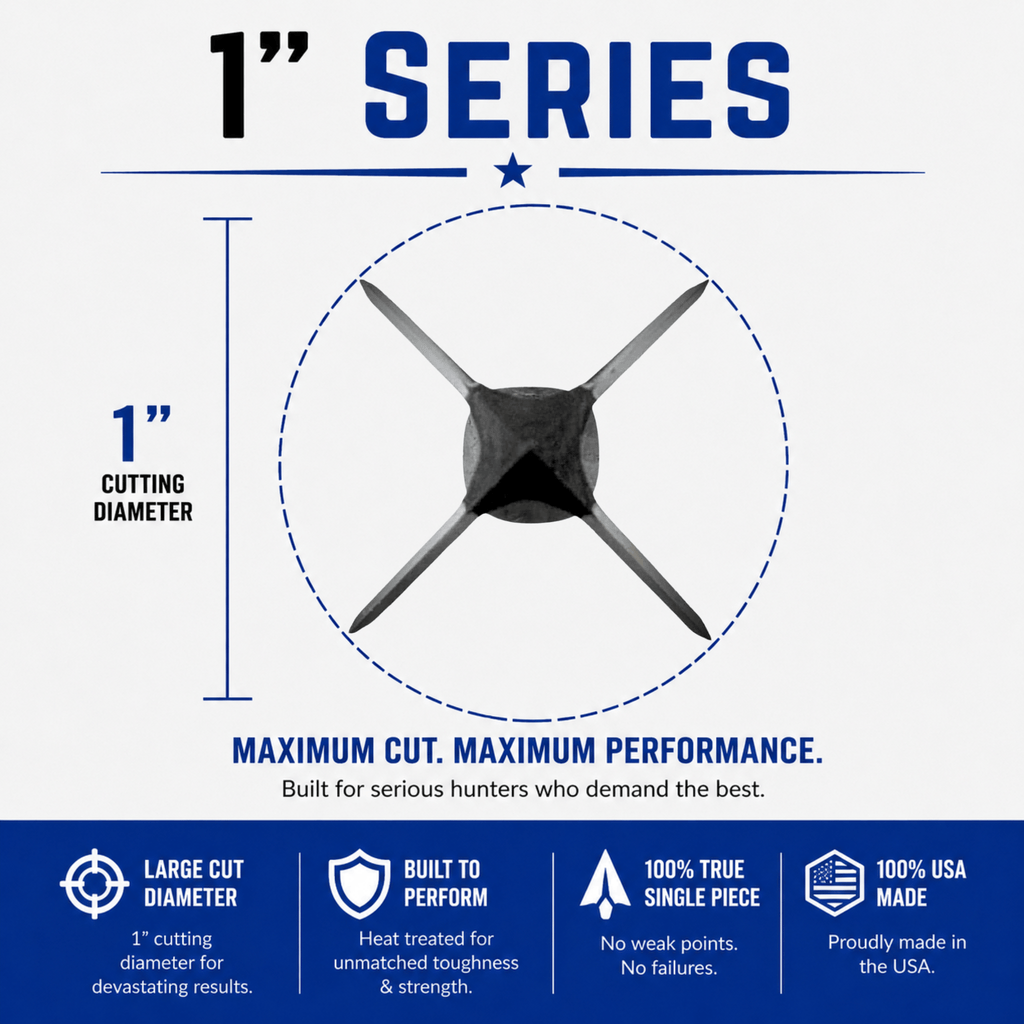 TOTA | 100 grain broadhead | 1-inch solid | fixed blade