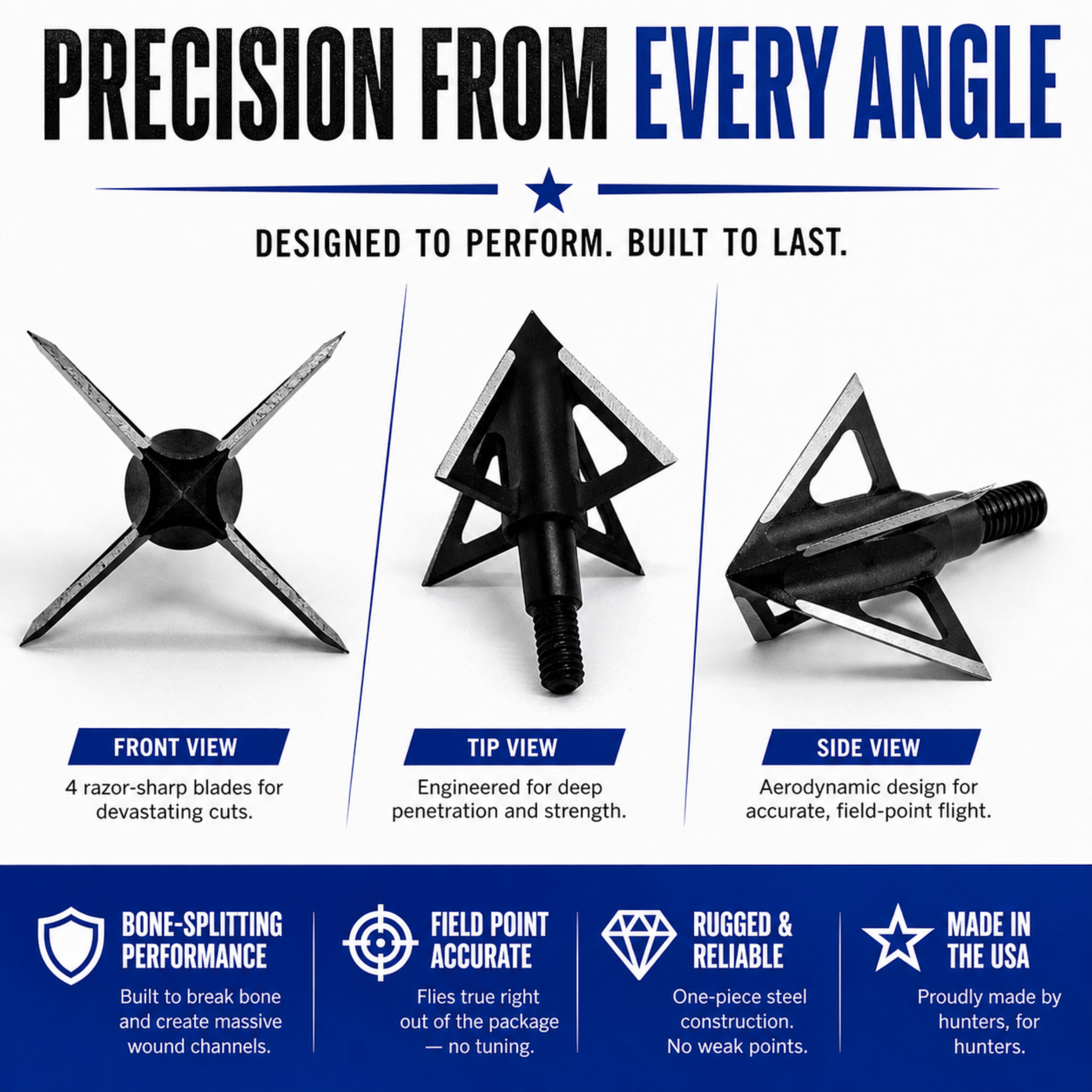 TOTA | 100 grain XL broadhead | 1-3/16-inch vented | fixed blade