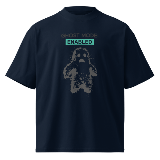 Ghost Mode: Enabled – Oversized Organic High-Neck T-Shirt