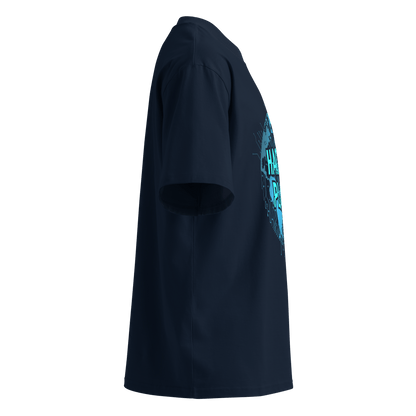 Hack The Planet – Oversized Organic High-Neck T-Shirt