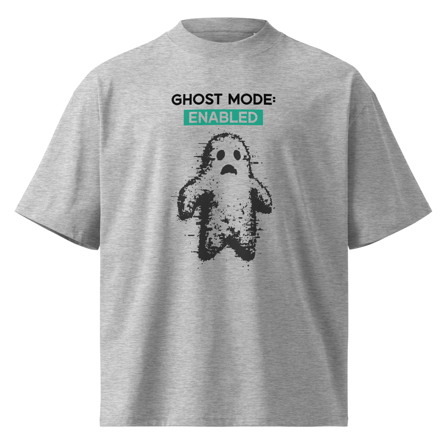 Ghost Mode: Enabled – Oversized Organic High-Neck T-Shirt