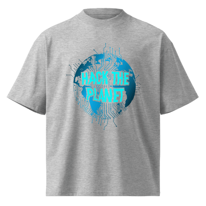 Hack The Planet – Oversized Organic High-Neck T-Shirt