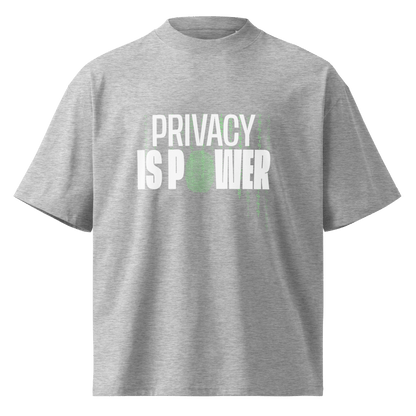 Privacy Is Power – Oversized Organic High-Neck T-Shirt