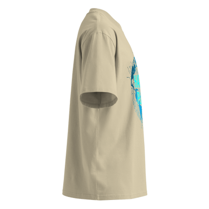 Hack The Planet – Oversized Organic High-Neck T-Shirt