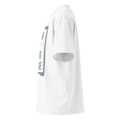 Born in Dark Mode – Oversized Organic High-Neck T-Shirt