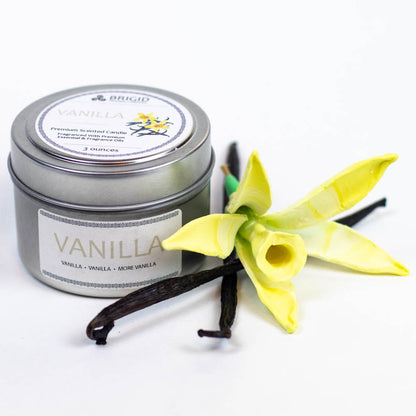Vanilla Soy Wax Candle - French, Tahitian, and Madagascar Vanillas