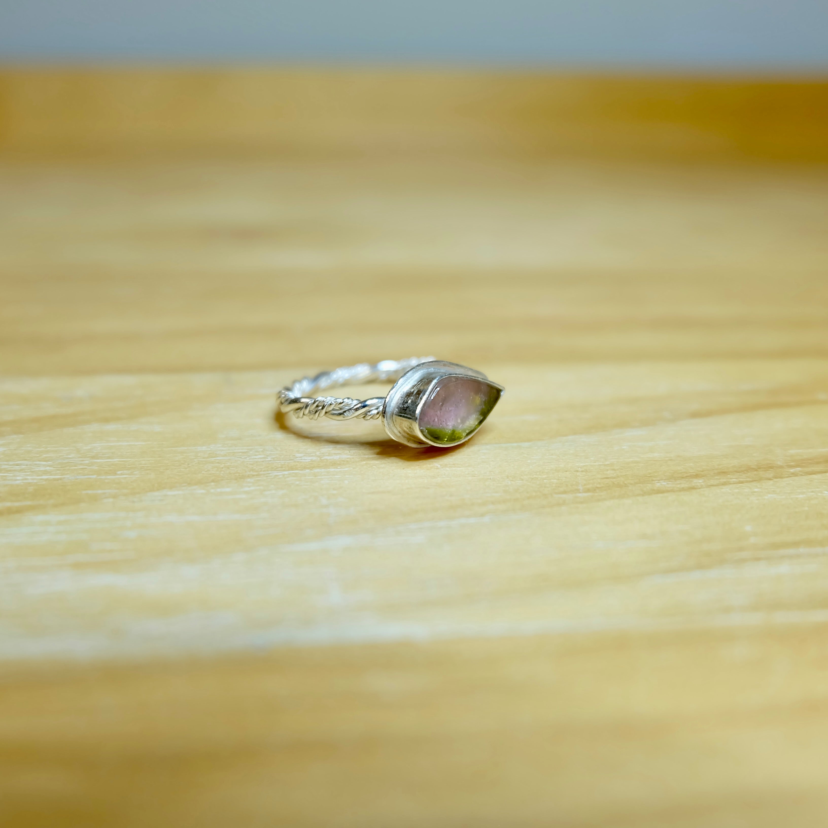 Watermelon Tourmaline Ring
