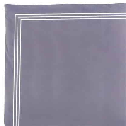 200TC Yarn Dyed Chambray Indigo Blue Triple Embroidery Duvet Cover Set