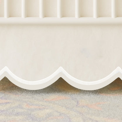 Scallop Embroidery Cotton Crib Skirt