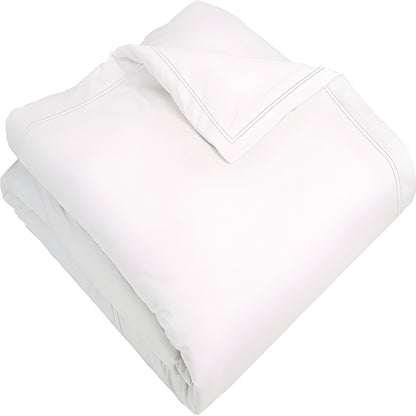 400TC Cotton Double Edge Embroidery Sateen Solid Duvet Cover Set